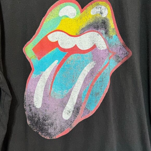 The Rolling Stones- Black Front/Back Graphic Oversized Tee- Sz. S/M - Picture 5 of 8